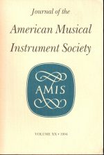 AMIS, Journal of the American Musical Instrument Society, BOOK, 1994, Madison, WI