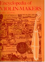 Jalovec, Karel, Encyclopedia of Violin Makers, Book, 1968, London
